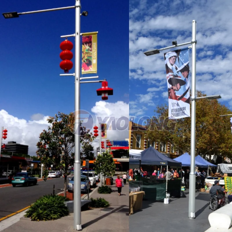 Yaolong new design 9 meter solar power energy smart LED street light pole