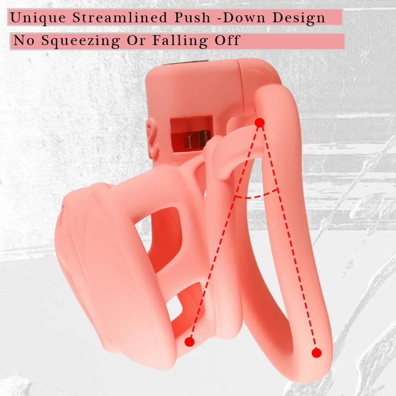 Sevanda Pink Short Style Penis Lock Chastity Cage Abs Sex Toys for Adult Man Used in Sex Games