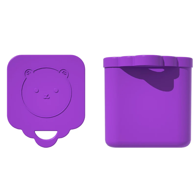 Силиконовый многоразовый герметичный контейнер для закусок