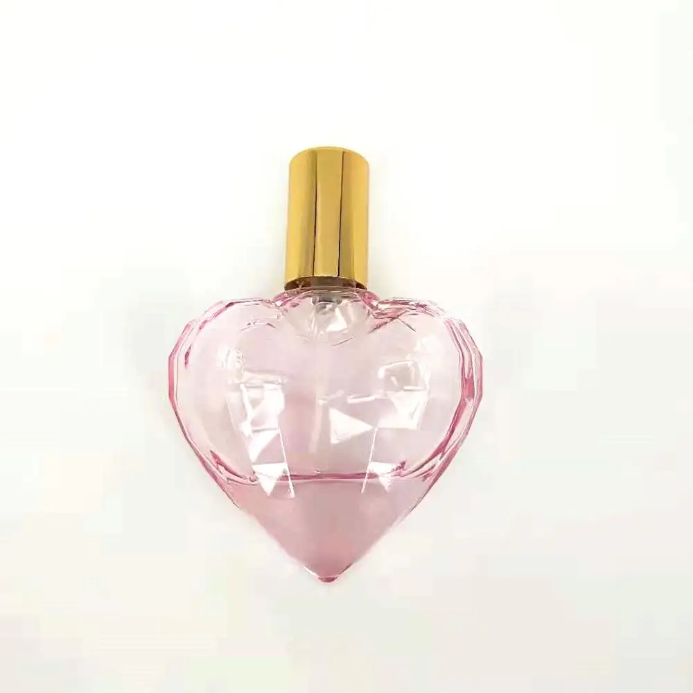 30ml heart shape very transparent  empty perfume refill spray pump bottle glass