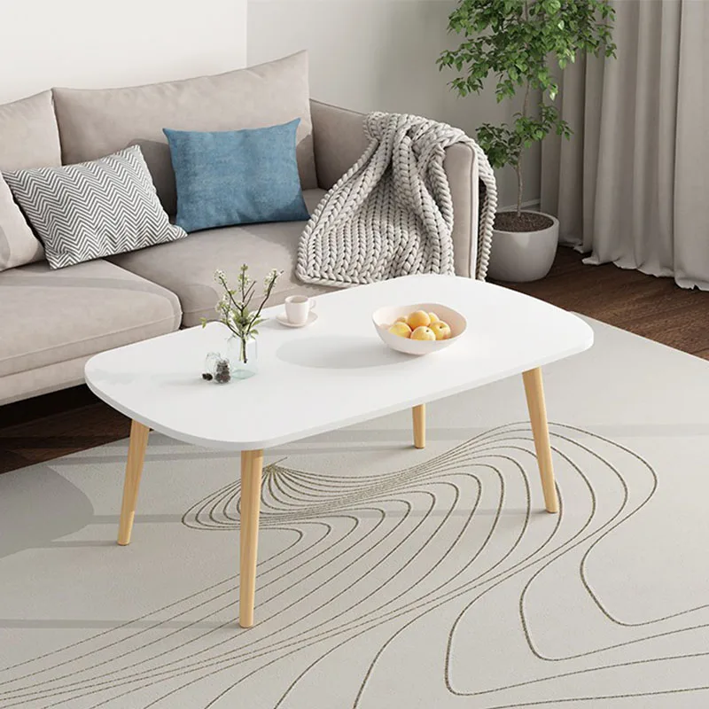 QUAWE Simple European Style Creative Tea Table Small Apartment Square Coffee Table TV Cabinet