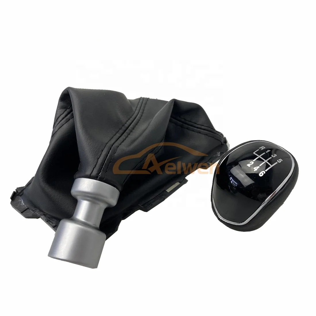 Gear Lever Knob With Black Capping Used For Focus III 6G Handle With Leather F1EB-A045K08-A F1EBA045K08A
