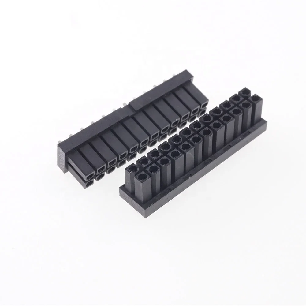 4.20 mm ATX 24 Pin 2 row PCB Receptacle CPU PSU EPS12V Mainboard Motherboard Power Connector Female Contact Socket Wave Solder
