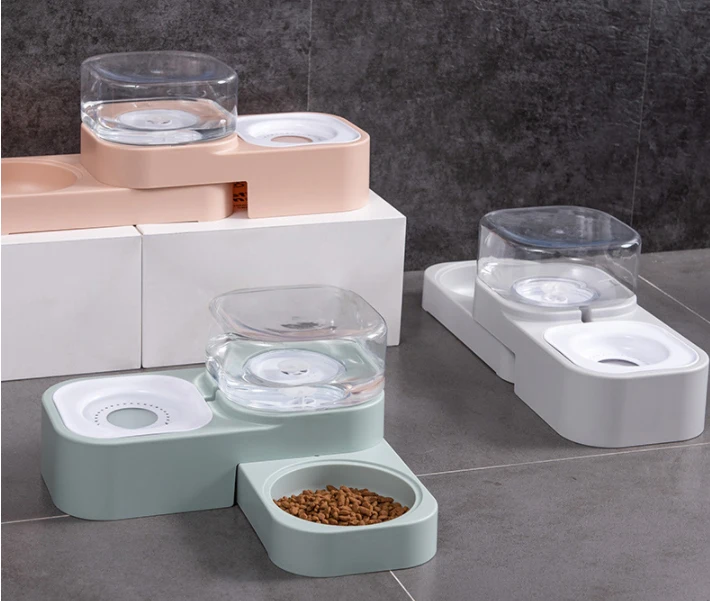 2 in 1 Automatic Pet Feeder Multifunctional Dog Cat Water Drinking Fountain Water Drinker Dispenser