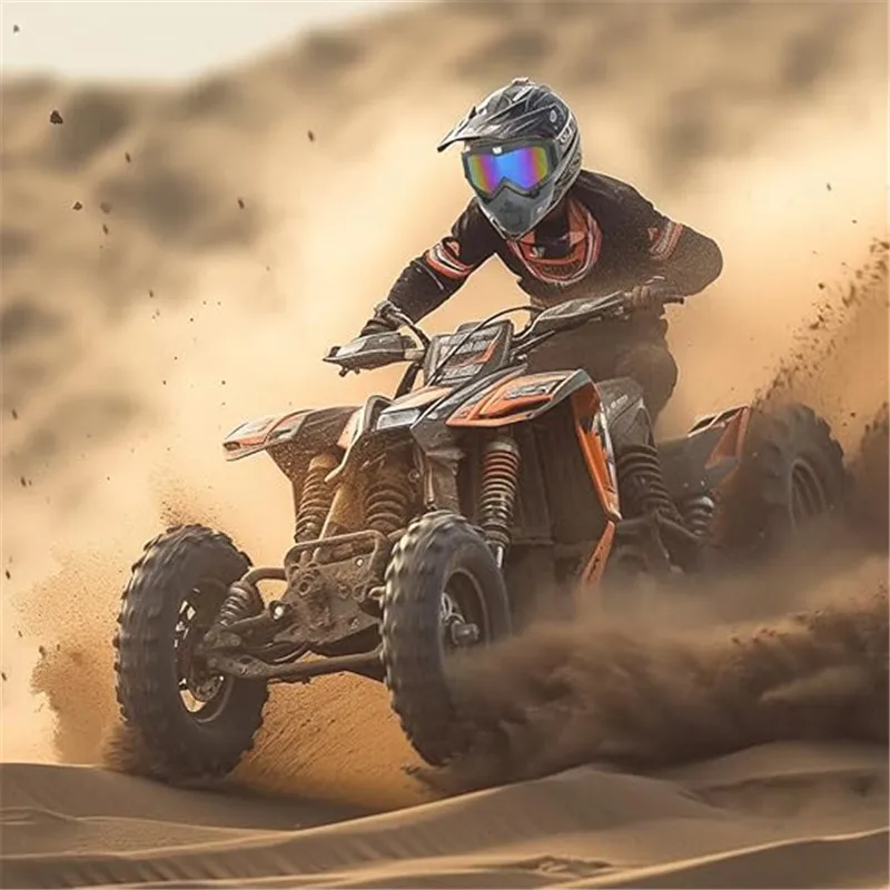 Motorcycle Full Face Mask Goggles with Mouth Filter Open Face Helmet Motocross Riding Dirt Bike ATV Goggles