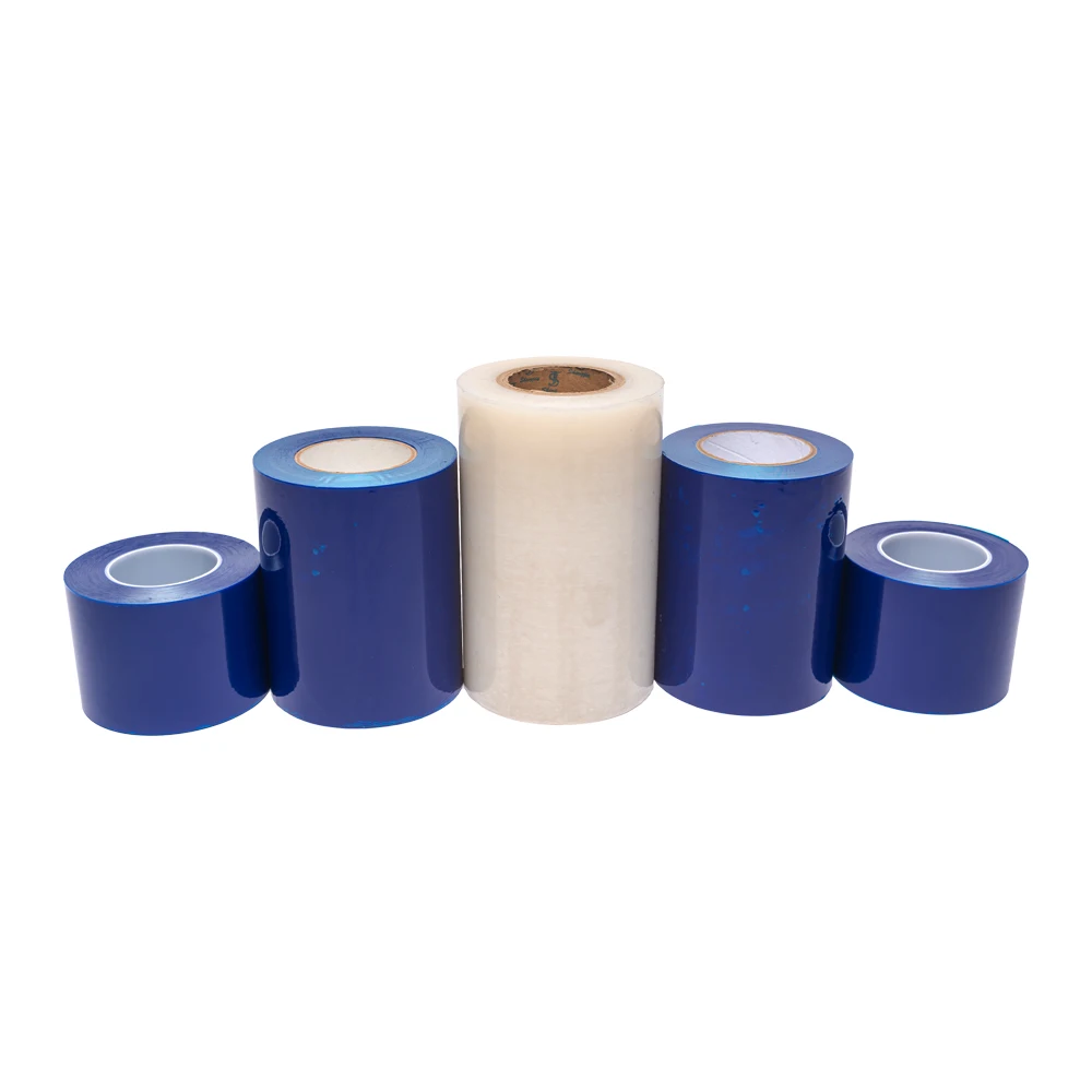 blue color UV resistant PE glass protective film for temporary protection