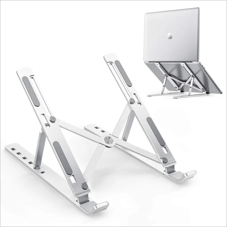 Portable Notebook Bracket Notebook Folding Holder Adjustable laptop stand riser aluminum alloy laptop  tablet universal stand