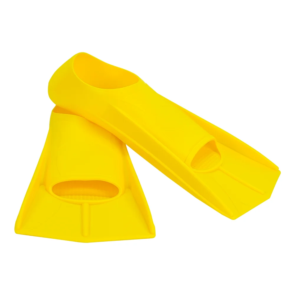 Manufacturer price Full Foot Design 42-44 size L Adult Training Swim Fins Snorkeling Flippers Short Blade Silicone Swimming Fins