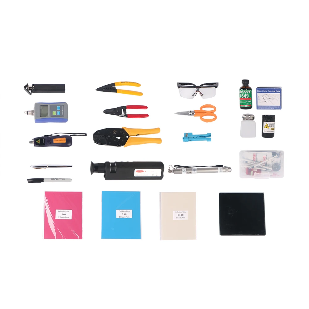 FCST210316 Fiber Optic Termination Kit Including Fiber Optical Power Meter &  Cable Slitter And Pocket Visual Fault Locator VFL