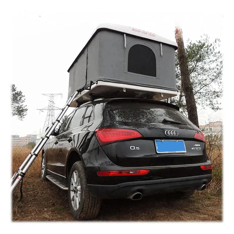 Waterproof Army Green Roof Top Tent Oxford Canvas Hard Cover Roof Top Tent For Camping