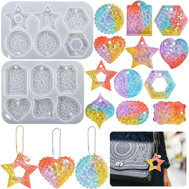 Wholesale DIY Crystal Jewelry Pendant Necklace Epoxy Resin Silicone Mould