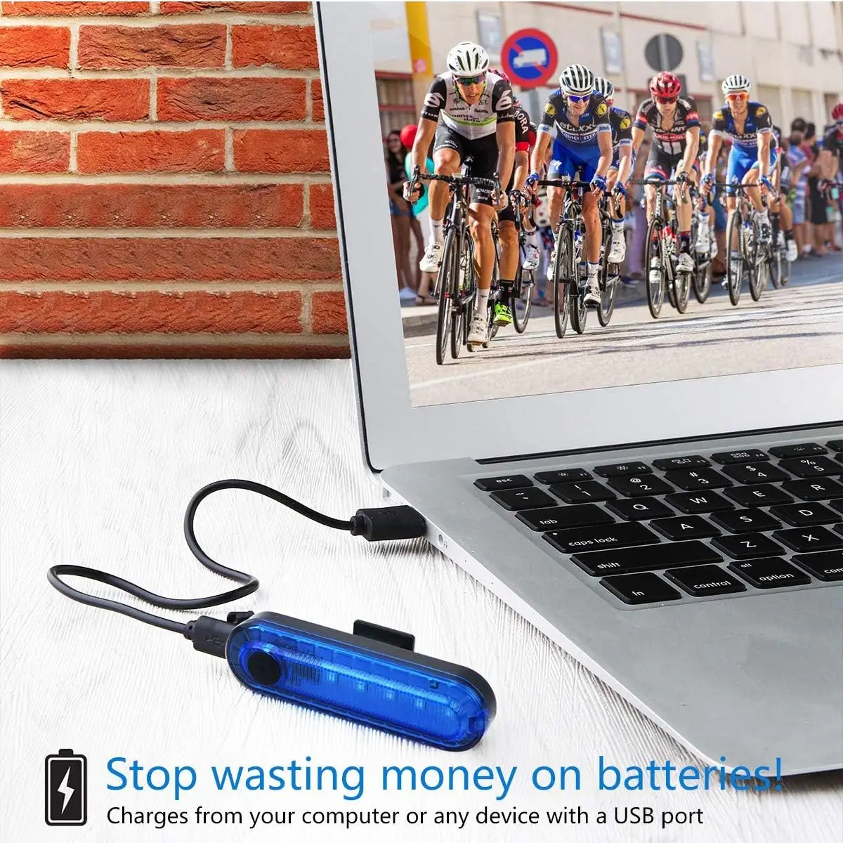 USB Rechargeable Bike Rear Light LED Bicycle Warning Lamp Cycling 330mah Safety Tail Light Battery Color Box 4 Hours