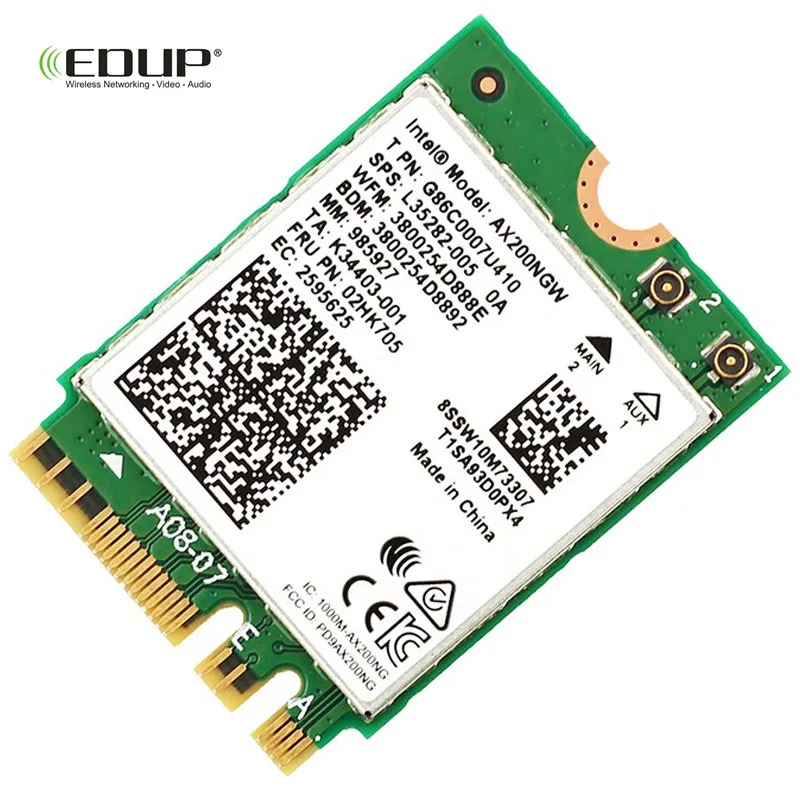  3000 Мбит/с Беспроводная Двухдиапазонная Wi-Fi 6 Intel AX200 NGFF сетевая карта с 2 4G/5G 802.11ac/ax