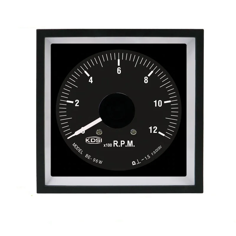 New model BE-96W DC6V 12x100rpm backlighting wide angle panel analog rpm meter