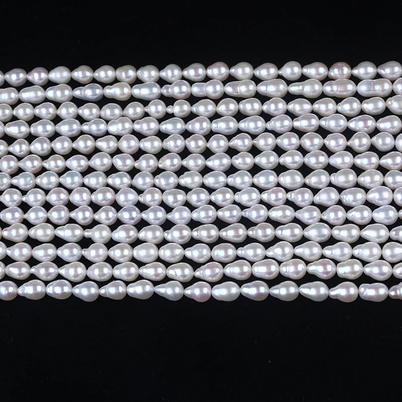 6-7mm Chinese Akoya AA Drop freshwater pearl teardrop strands