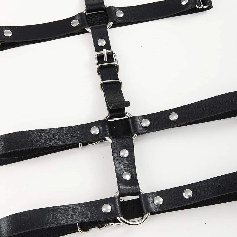 Custom Elasticity Pu Leather Leg Band Strap Hot Sexy Punk Mature Girls Leather Thigh Harness Leg Ring Garter For Ladies
