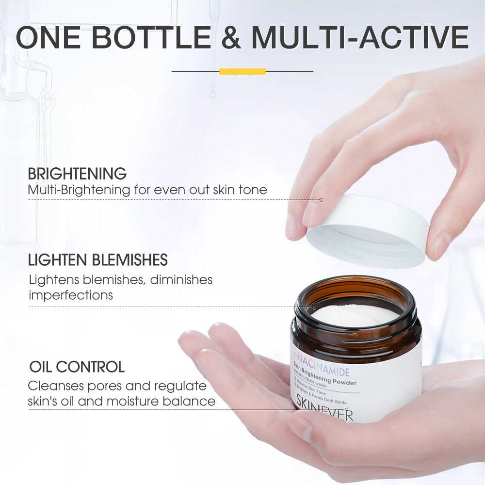 SKINEVER 90% Niacinamide Powder Essence Facial Skincare Brightening Blemish Moisturizer with Pearl as Main Ingredient