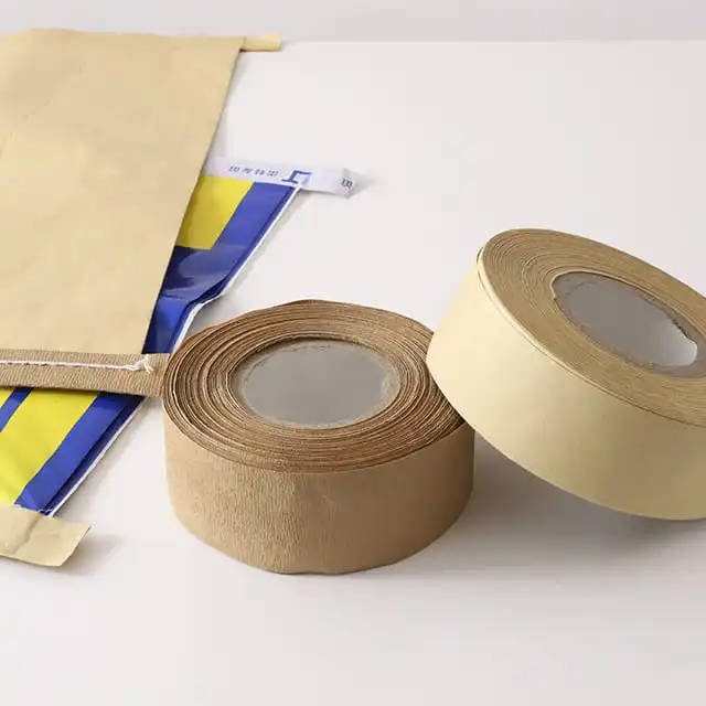 Custom Print Heat Seal Hot Melt Kraft Tape For Bag Sack