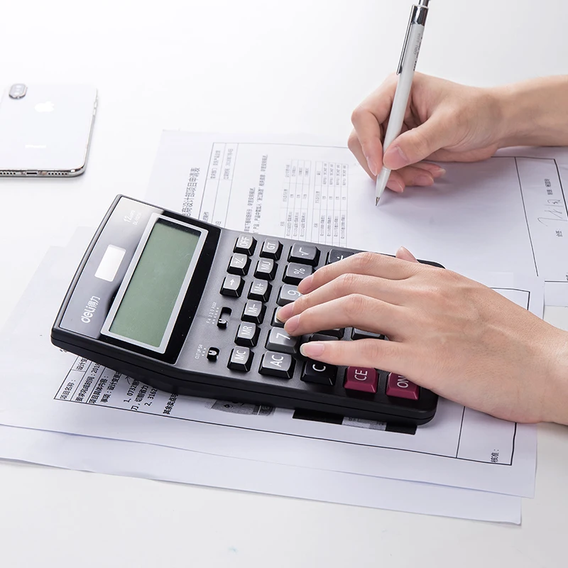 Deli 1521A Accounting Office Calculator Plastic 12 Digit Calculator