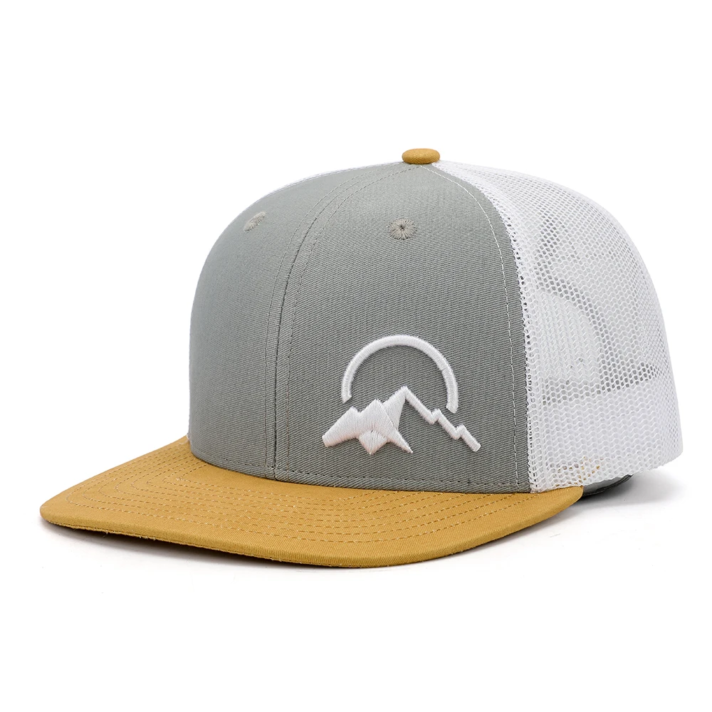 Newest Design Structured Flat Brim 6 Panel Snapback Cap Adult Custom Logo Breathable Hat