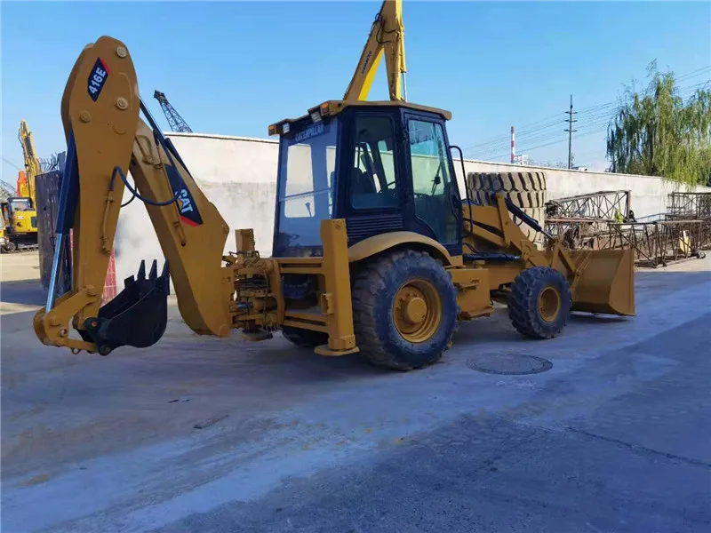 Б/у экскаватор-погрузчик дешевый продажа с завода Caterpillar CAT 416E machinery для продажи