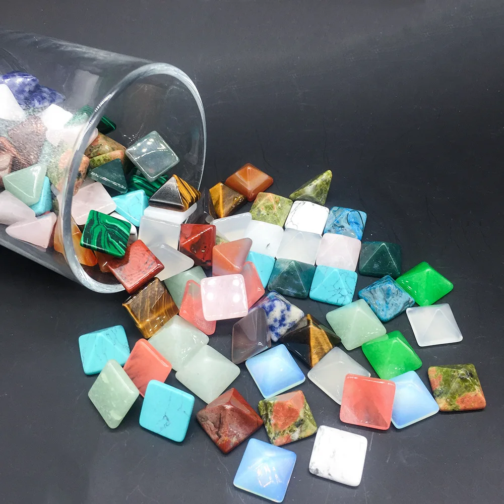 Wholesale Semi-Precious Stone Crafts 7 Chakra Reiki Crystal Quartz Pyramids