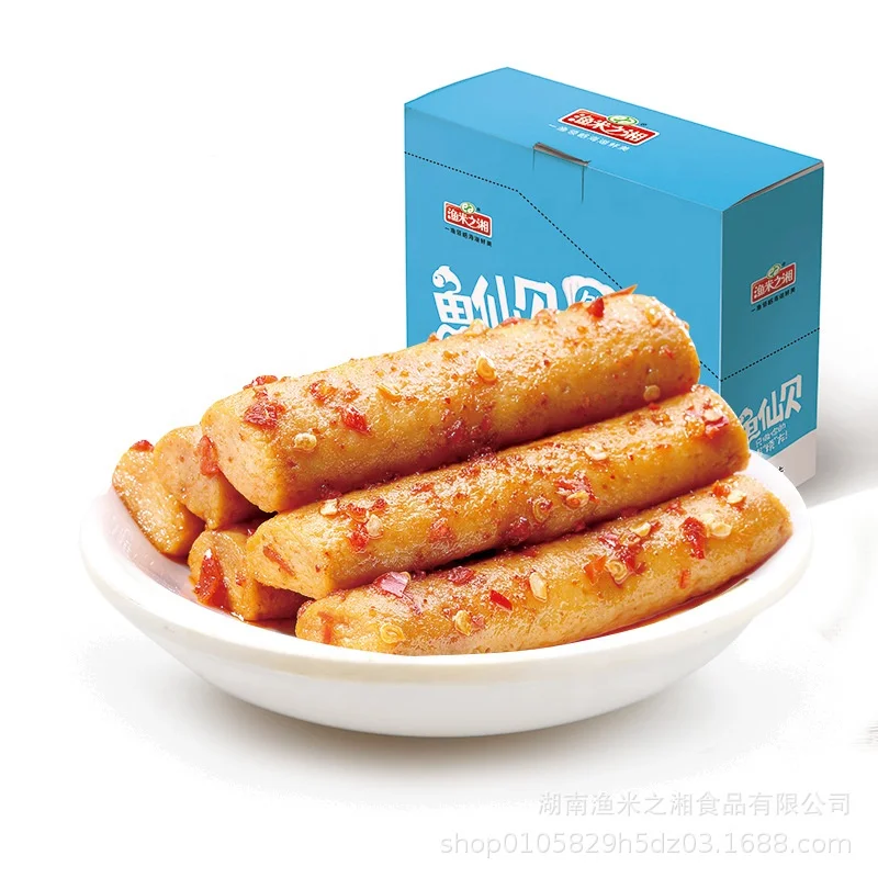 Yumi Xiang box fish fairy shell 360g spicy barbecue flavor domestic soft bomb snacks cross-border hot products