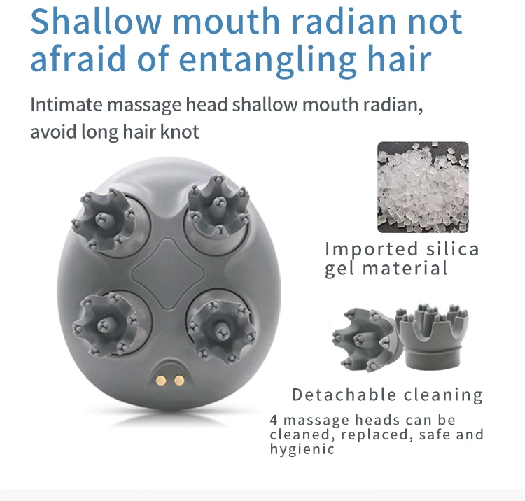 Electric Smart Handy waterproof stress relieve Vibrating Massage  Machine Scalp Head Massager