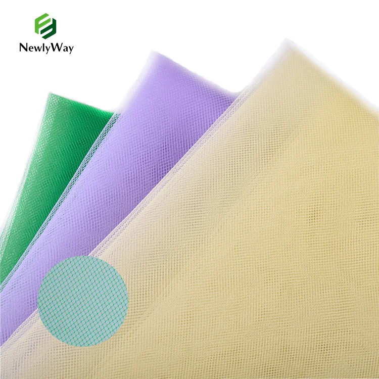 Shaoxing Supplier Large Holes Diamond Net Mesh American Tulle Fabric For Tutus Kids Dress Wedding Dress Gowns