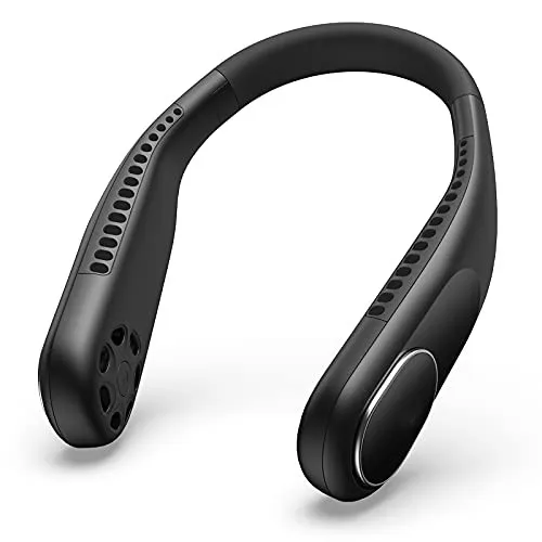 2023 hot sale 4000mA mini portable summer cooling hanging neck fan air conditioner wireless bladeless neck fan rechargeable