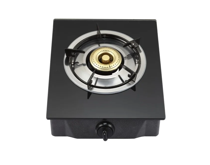 tempered glass panel Freestanding 1 burner gas cooking stove