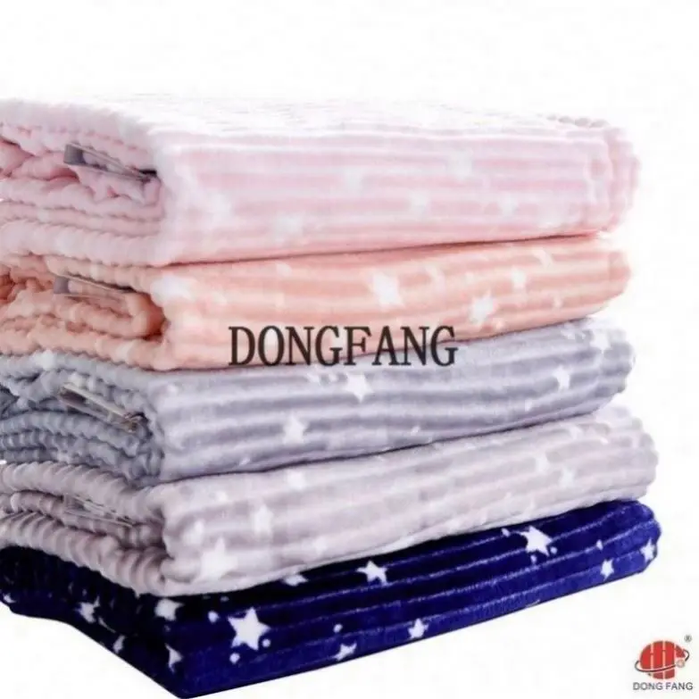 DONGFANG fashion tricot fabrics custom print flannel home textile fabrics with cutting