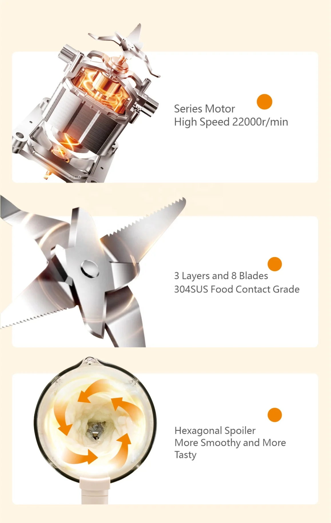 Demute High Speed Commercial Food cooking Blender With Soup soybean milk juicer smoothies grinder  heating blender