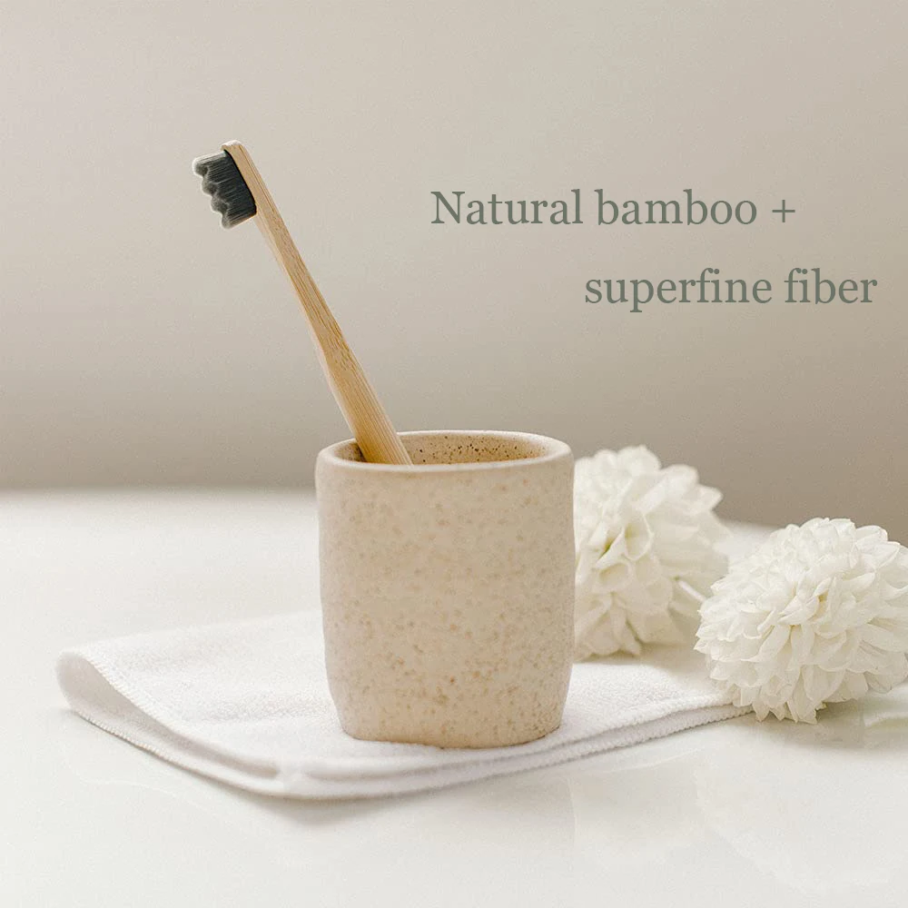 Premium Superfine Fiber Extra Ultra Micro Soft Nano Bamboo Charcoal 10000 Bristles Toothbrush Bamboo Toothbrush