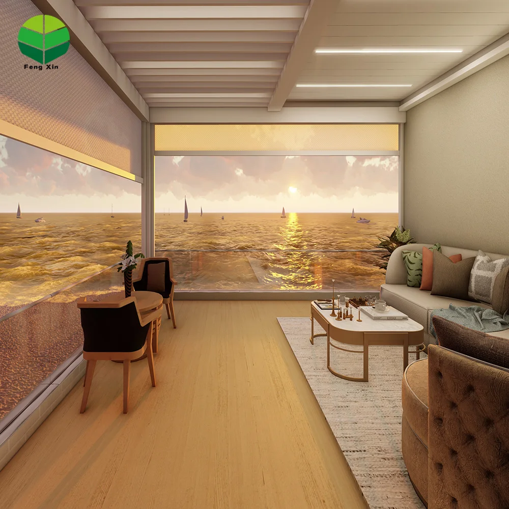 Motorized Garden Shed Bioclimatic Louvre Arches Roof Remote Control Outdoor Pergolas Outdoor