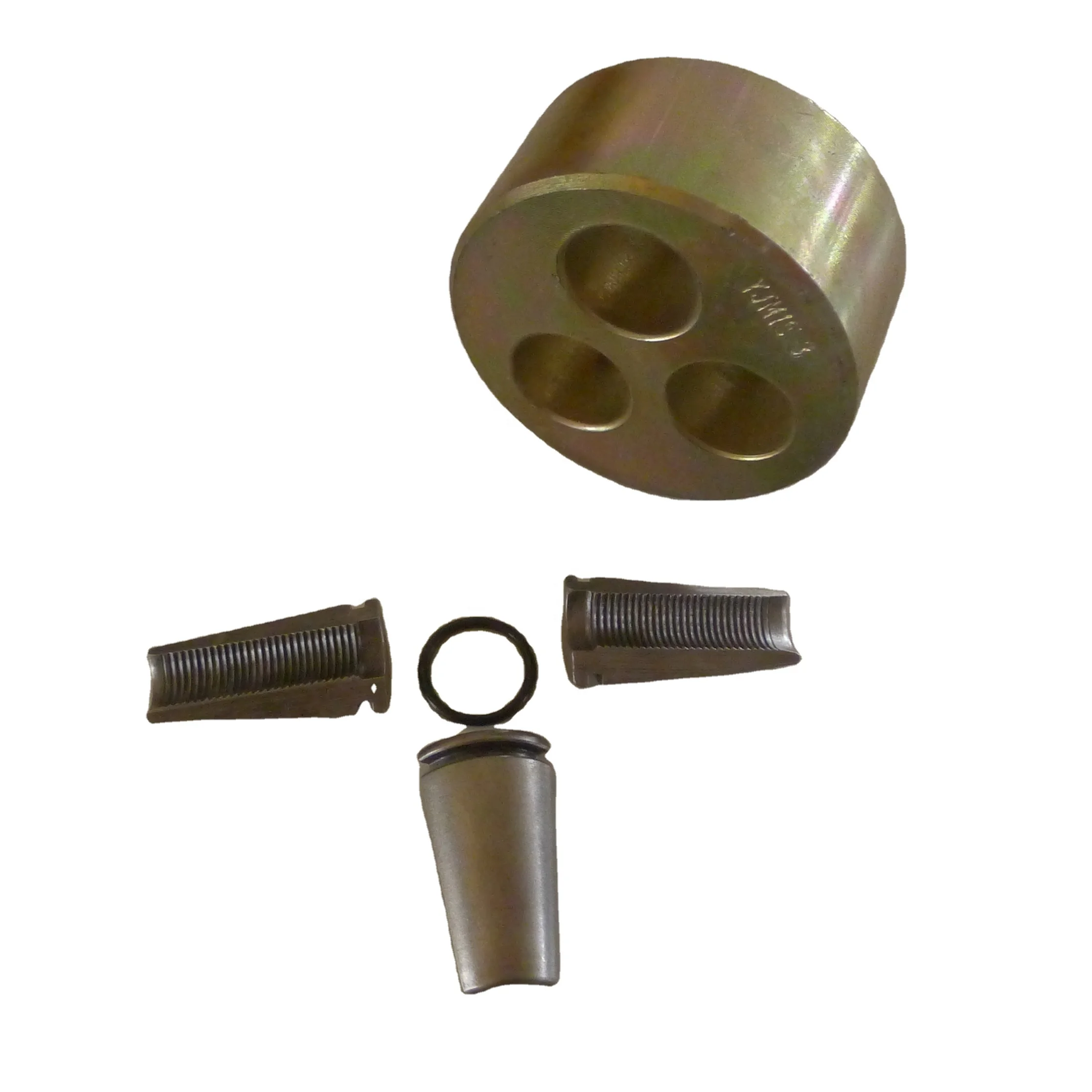 High strength 2 or 3 parts Wedges Anchor for Prestressed Concrete post tension cable grip wedge Tool Clip