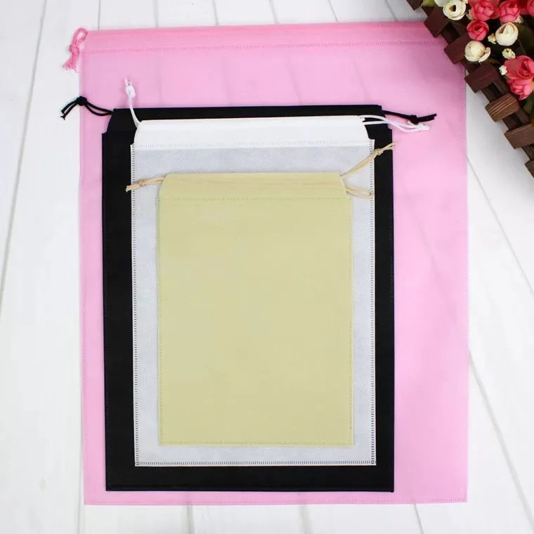 New custom environmentally friendly cloth drawstring bag products 45*55CM cotton drawstring bag