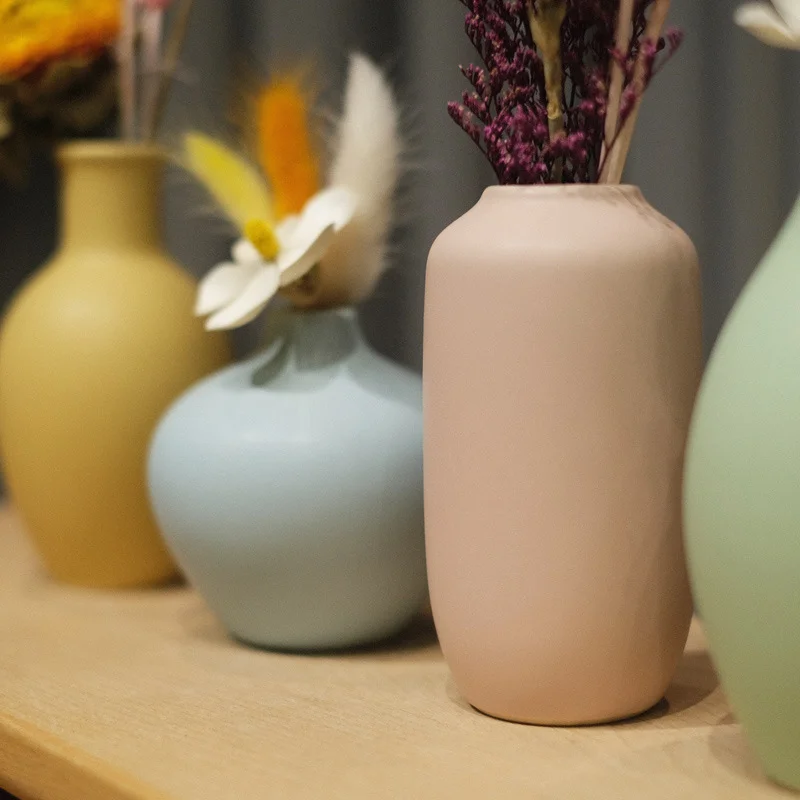 Ceramic vase simple household living room vase decoration desktop office decoration creative simple vase wholesale