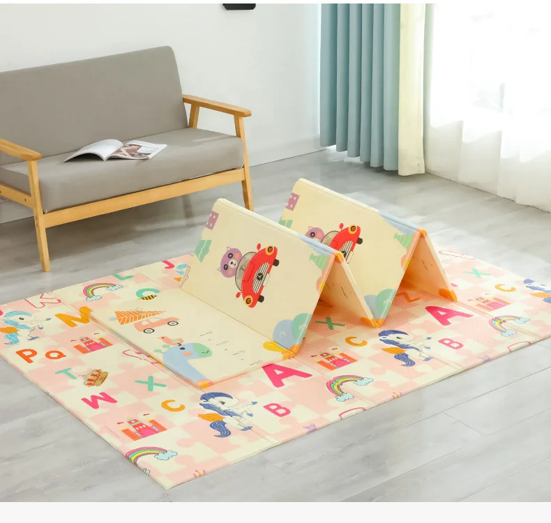 Baby care Activity Foldable Waterproof Floor XPE Foam Folding play mat for baby child