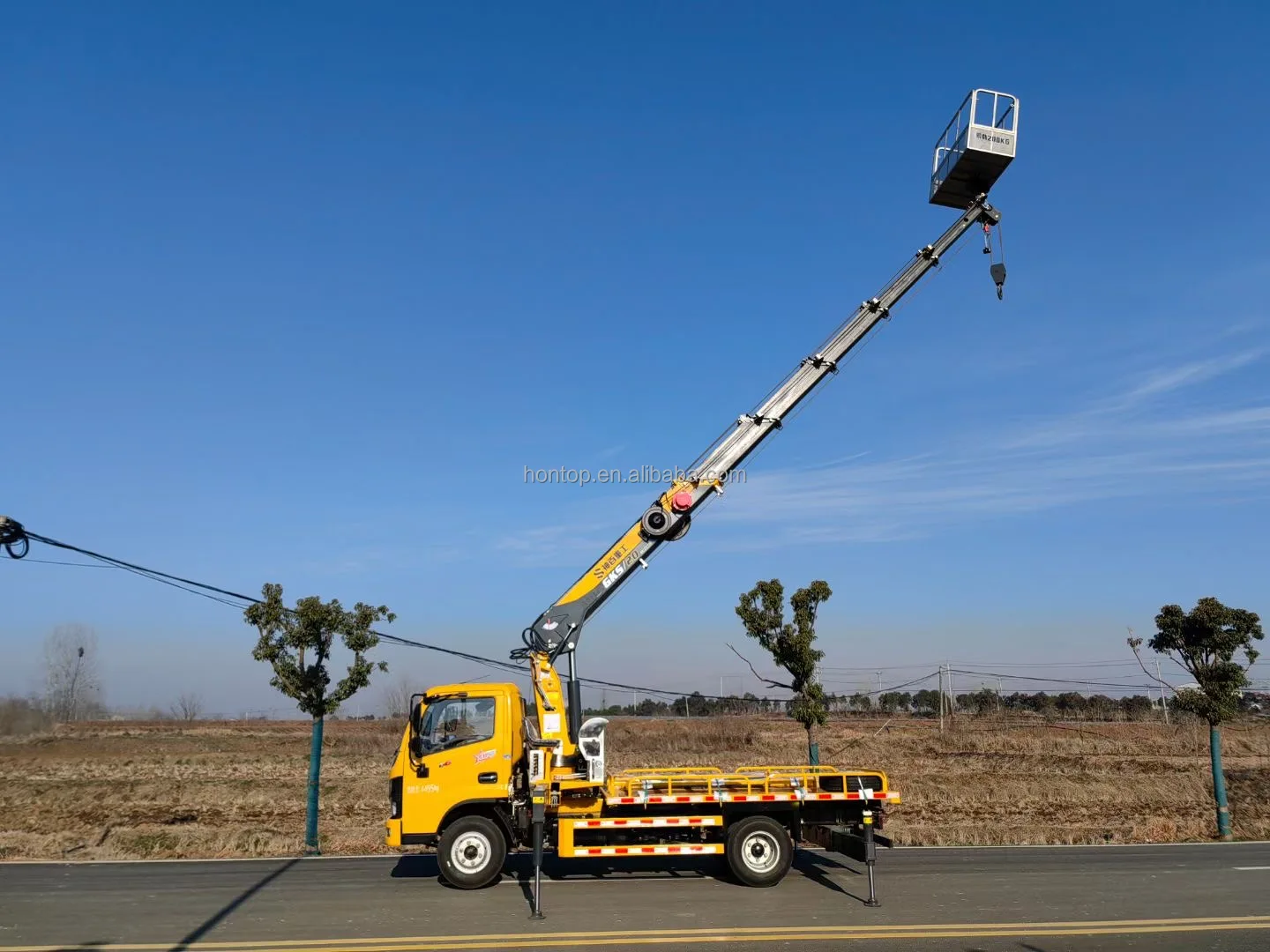 Dongfeng 5ton Truck Crane with 5ton Crane & 20M Aerial Work Platform Vehicle Telescopic Arm Bucket Truck for sale