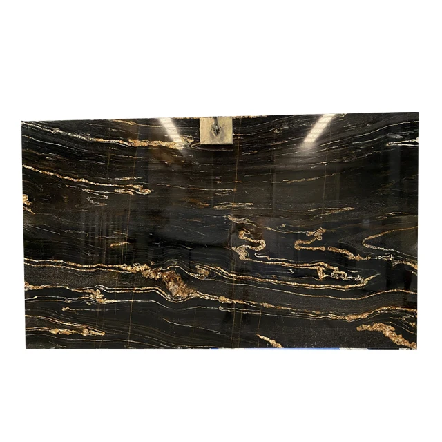 Home decoration display racks fashion jewelry Black Taurus Quartzite for wall panel