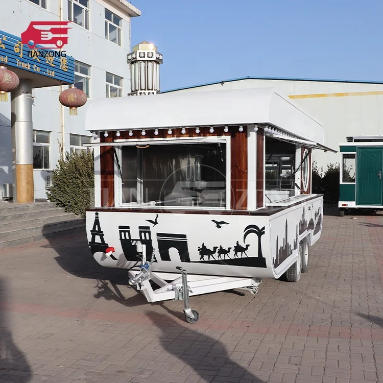 TIANZONG T19 unique design pizza truck customized vintage food carts and food trailers fashionable food caravan