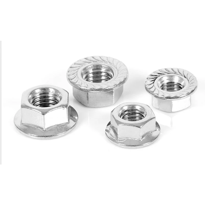 Hex Flange nut high quality zinc plated din6923 flange nut