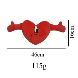HUAMJ 2023 New Year Gifts Custom Bad Bunny Peripheral Products Keychain Red Heart Pillow Plush Toys Of Bad Bunny Plush
