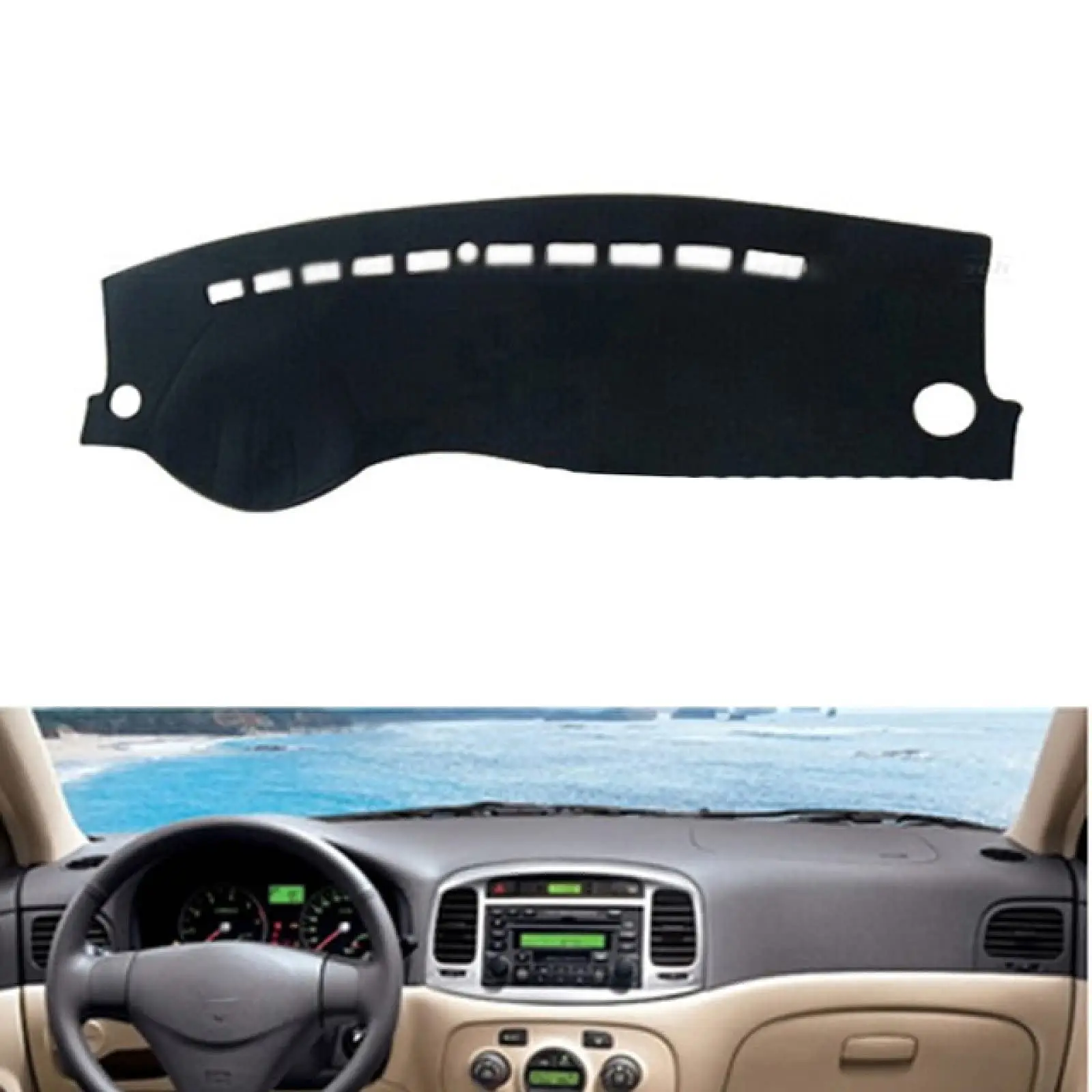 Suitable for Hyundai Accent 2006-2011 Sun Protection Car Accessories Dashboard Sun Visor Carpet Dashboard Protector Pad