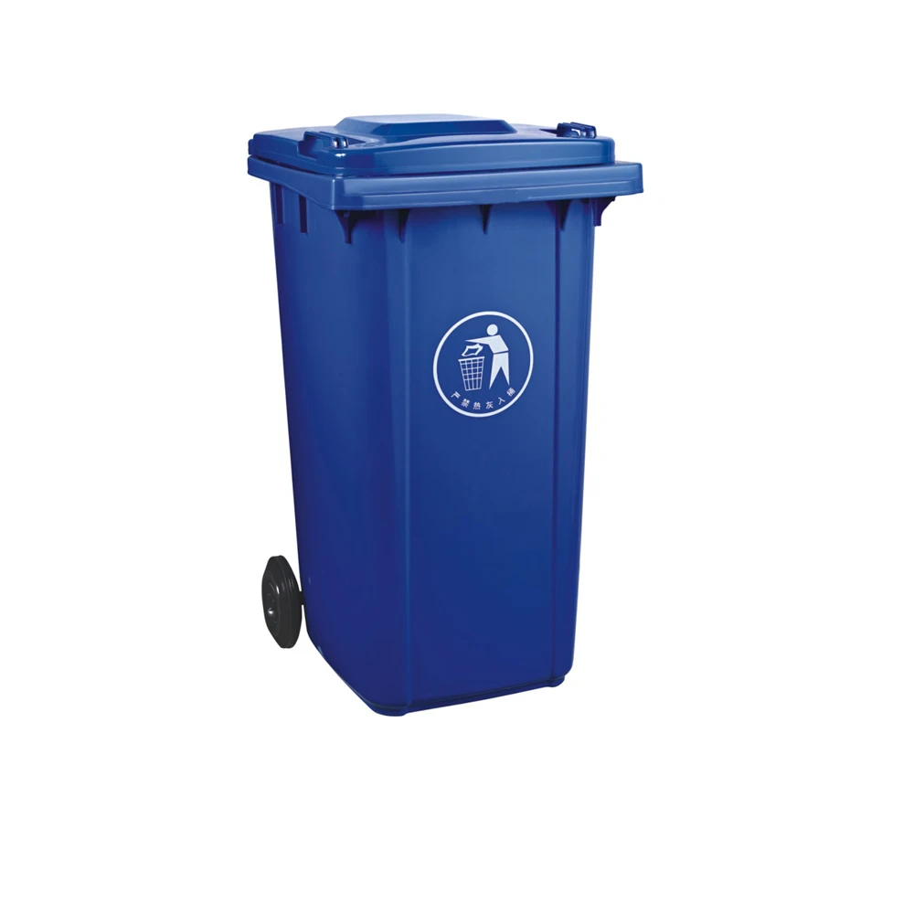 120 ltrs 120l 240l outdoor garden street large plastic trash bin wheeled garbage can storage waste bin with lid