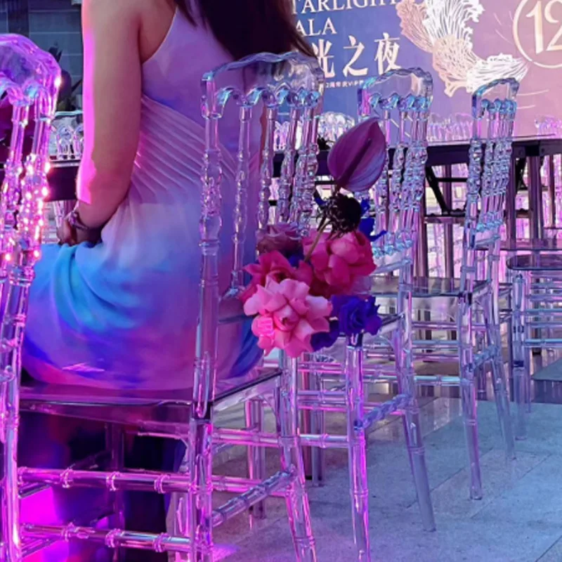 Hot Sell Design Wedding Party Furniture Down stackable wedding chair Napoleon Chair Transparent Chairs