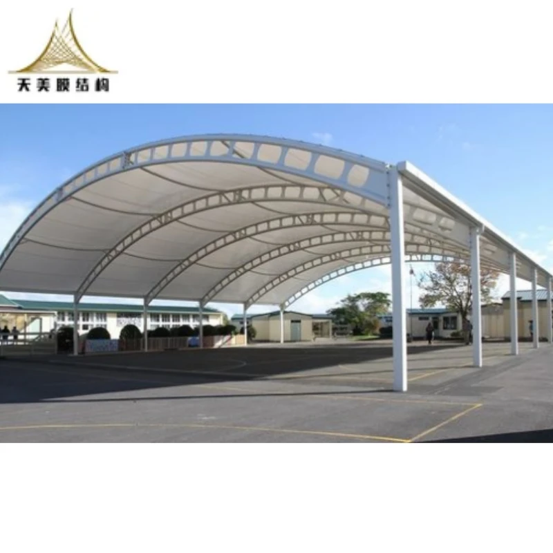 2024 New Custom PVDF PTFE ETFE Basketball Tennis Court Roof Tent Canopy Membrane Structure