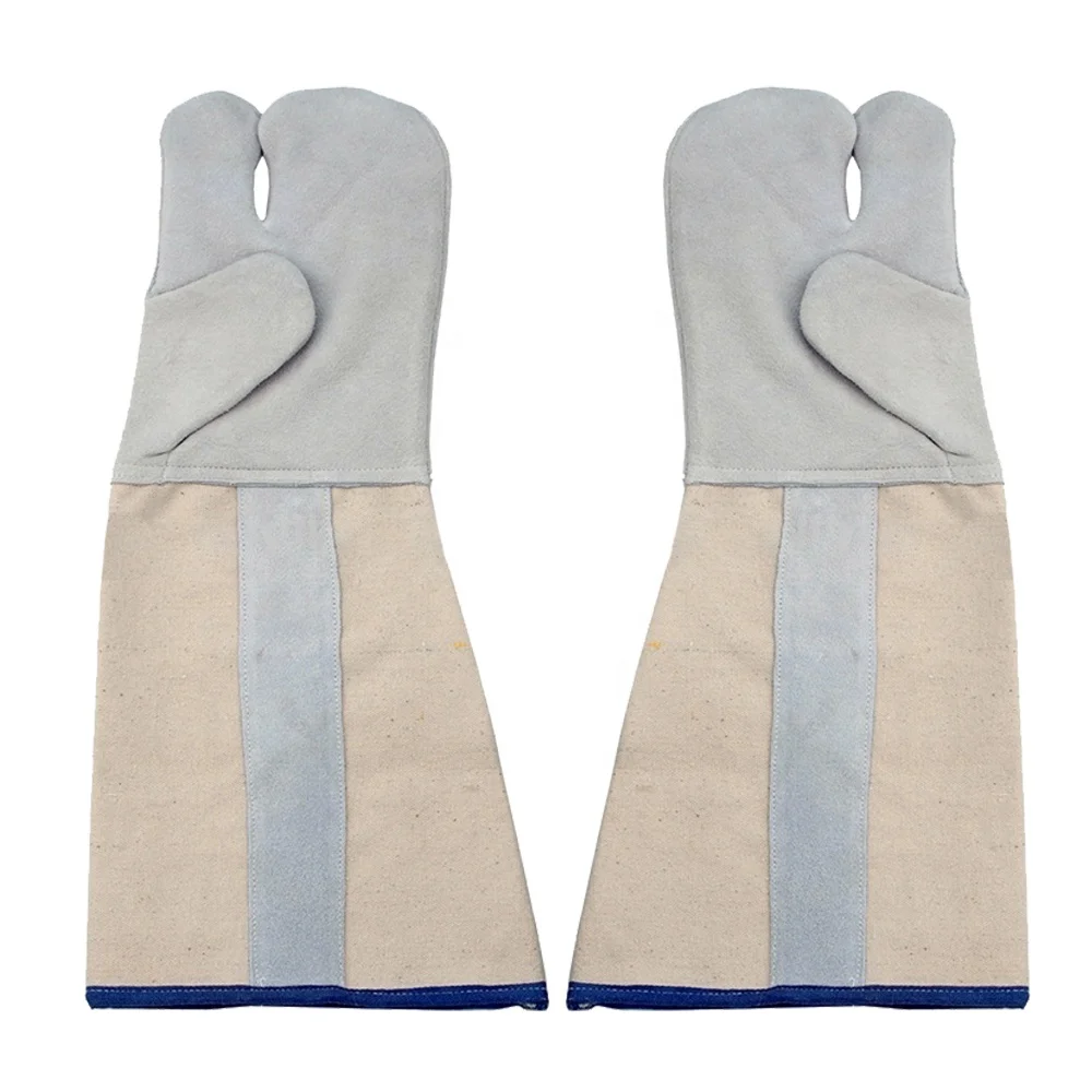 Leather Welding Mitt Gloves Cowhide Split Leather A/AB Grade Mitten Gloves