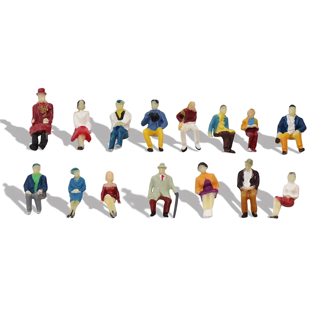 P8711 Model Train Railway HO Scale 1:87 All Seated People Sitting Figure Passengers